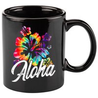Hawaii Hawaiian Aloha Beaches Hibiscus Flowers 11oz C Handle Ceramic Mug