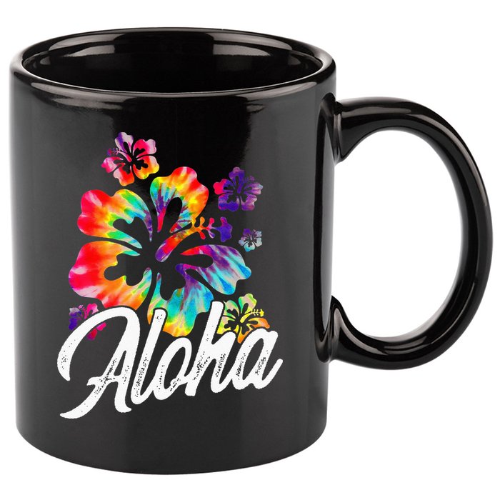 Hawaii Hawaiian Aloha Beaches Hibiscus Flowers 11oz C Handle Ceramic Mug