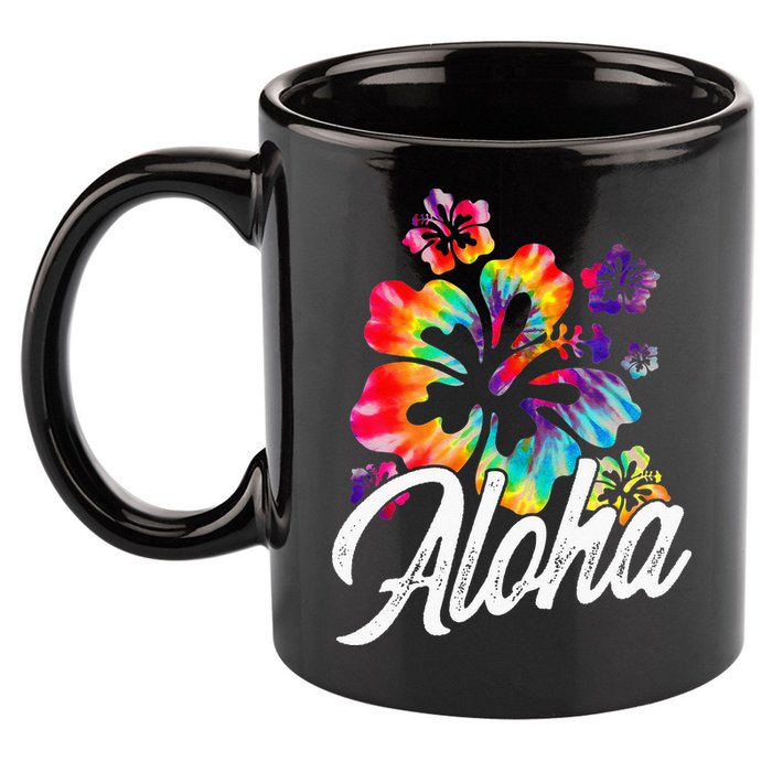 Hawaii Hawaiian Aloha Beaches Hibiscus Flowers 11oz C Handle Ceramic Mug