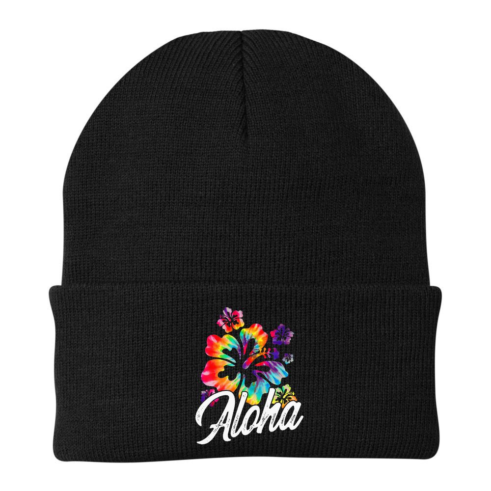 Hawaii Hawaiian Aloha Beaches Hibiscus Flowers Beanie