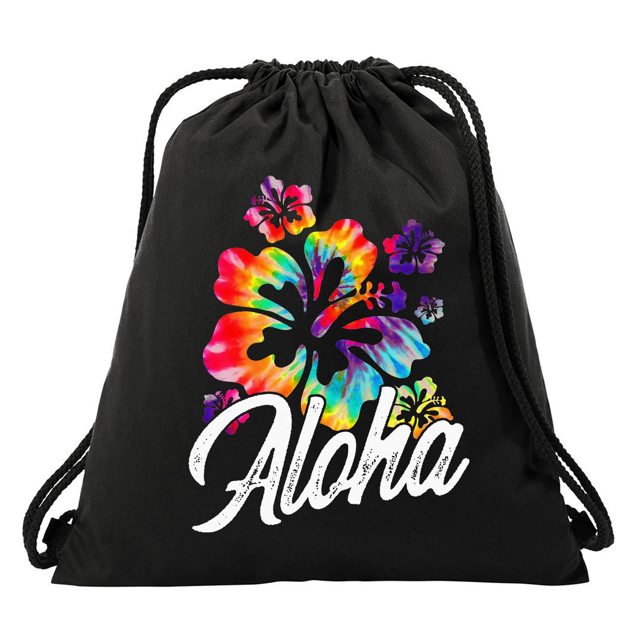 Hawaii Hawaiian Aloha Beaches Hibiscus Flowers Drawstring Bag
