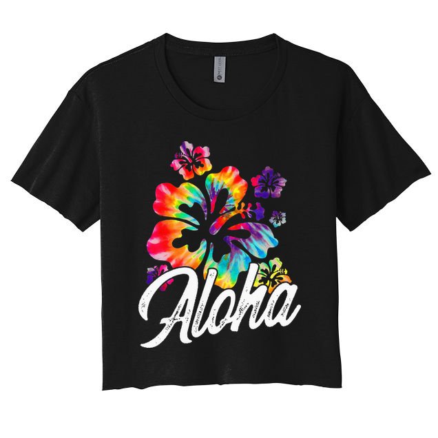 Hawaii Hawaiian Aloha Beaches Hibiscus Flowers Crop Top