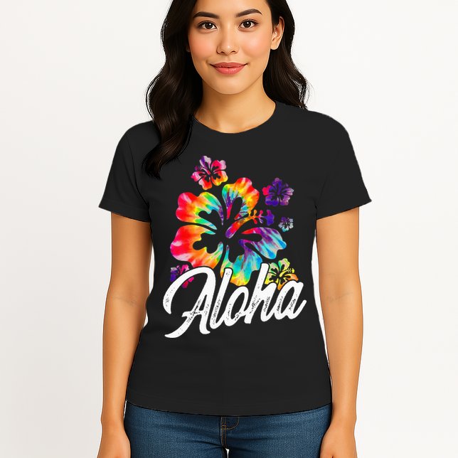 Hawaii Hawaiian Aloha Beaches Hibiscus Flowers Womens T-Shirt