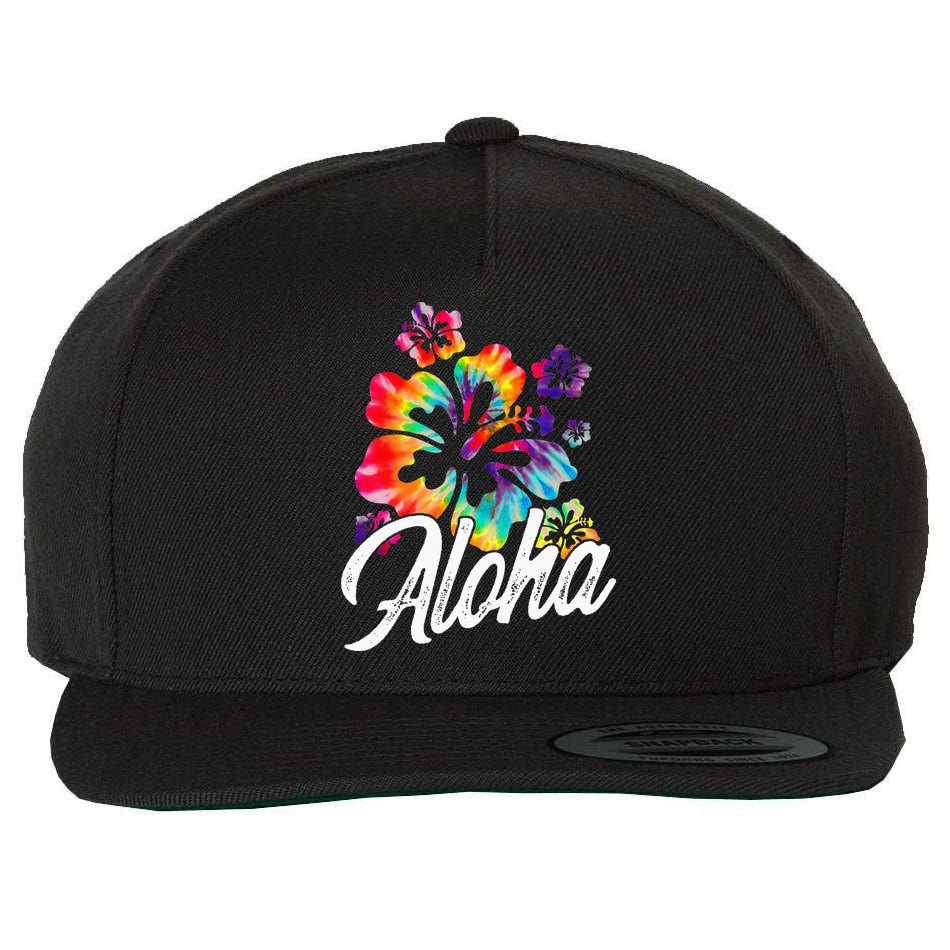 Hawaii Hawaiian Aloha Beaches Hibiscus Flowers Wool Snapback Cap