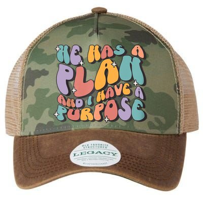 He Has A Plan And I Have A Purpose Christian Men Women Legacy Tie Dye Trucker Hat