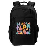 He Has A Plan And I Have A Purpose Christian Men Women Backpack