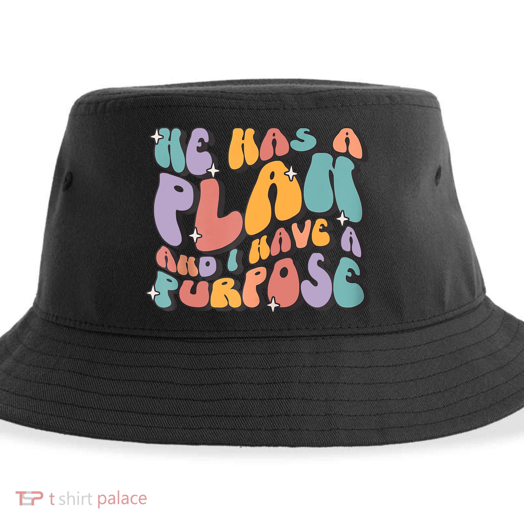 He Has A Plan And I Have A Purpose Christian Men Women Sustainable Bucket Hat