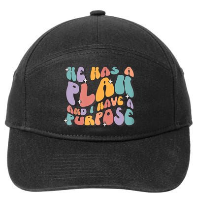 He Has A Plan And I Have A Purpose Christian Men Women 7-Panel Snapback Hat