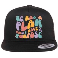 He Has A Plan And I Have A Purpose Christian Men Women Flat Bill Trucker Hat