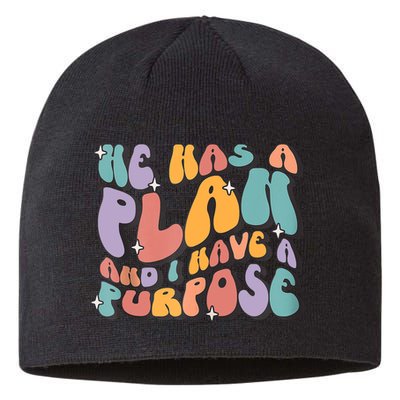 He Has A Plan And I Have A Purpose Christian Men Women Sustainable Beanie