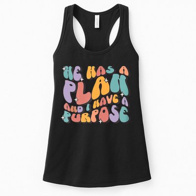He Has A Plan And I Have A Purpose Christian Men Women Womens Tank Top