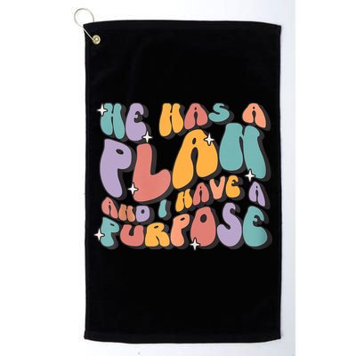 He Has A Plan And I Have A Purpose Christian Men Women Golf Towel