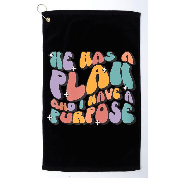 He Has A Plan And I Have A Purpose Christian Men Women Golf Towel