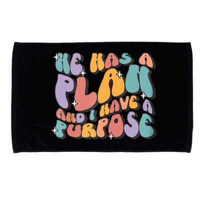 He Has A Plan And I Have A Purpose Christian Men Women Microfiber Hand Towel