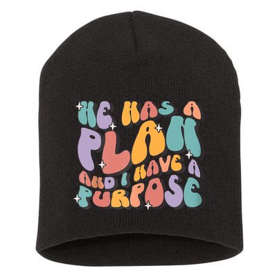He Has A Plan And I Have A Purpose Christian Men Women Short Acrylic Beanie