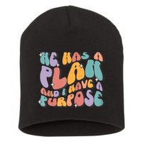 He Has A Plan And I Have A Purpose Christian Men Women Short Acrylic Beanie