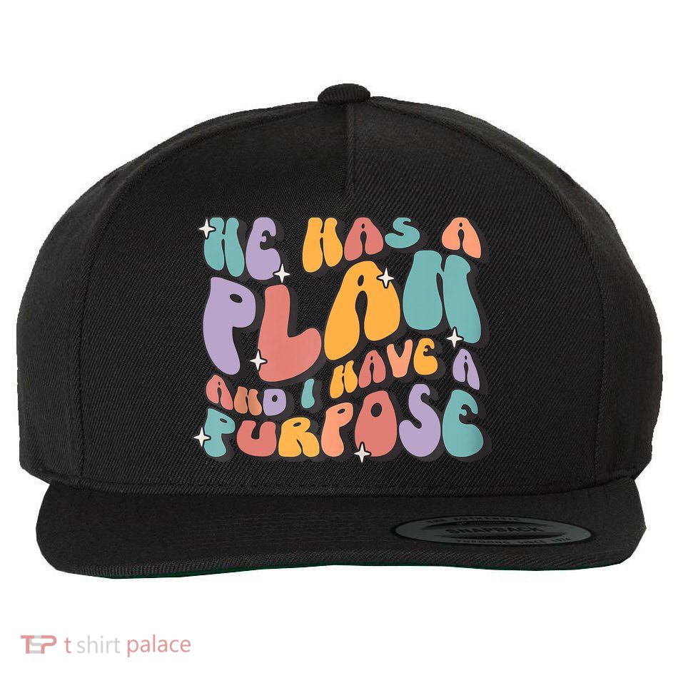 He Has A Plan And I Have A Purpose Christian Men Women Wool Snapback Cap