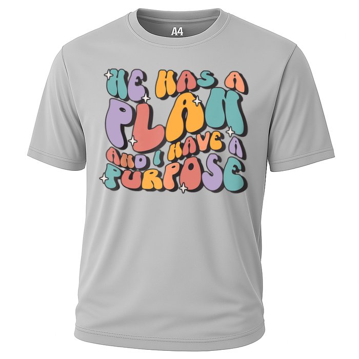 He Has A Plan And I Have A Purpose Christian Men Women Cooling Performance Crew T-Shirt
