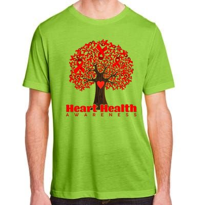 Heart Health Awareness Red Ribbon Heart Tree Adult ChromaSoft Performance T-Shirt