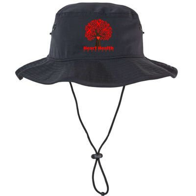 Heart Health Awareness Red Ribbon Heart Tree Bucket Hat