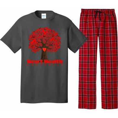 Heart Health Awareness Red Ribbon Heart Tree Pajama Set