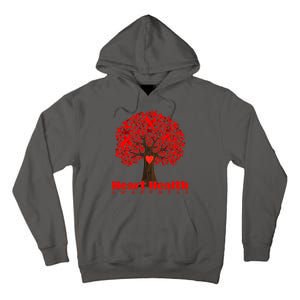 Heart Health Awareness Red Ribbon Heart Tree Tall Hoodie