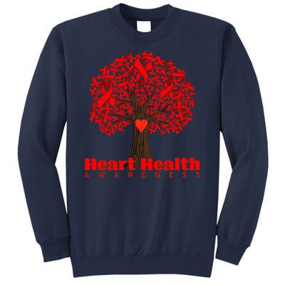 Heart Health Awareness Red Ribbon Heart Tree Sweatshirt