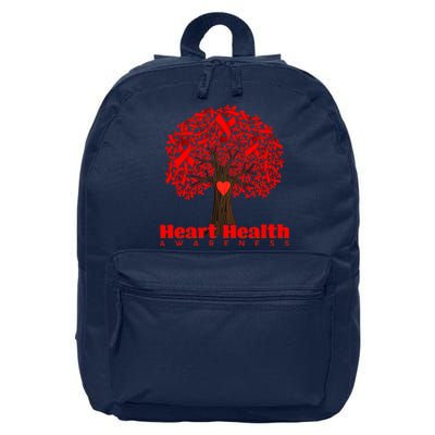 Heart Health Awareness Red Ribbon Heart Tree 16 in Basic Backpack