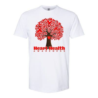 Heart Health Awareness Red Ribbon Heart Tree Softstyle® CVC T-Shirt