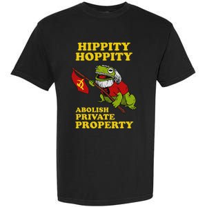 Hippity Hoppity Abolish Private Property Frog Meme Garment-Dyed Heavyweight T-Shirt