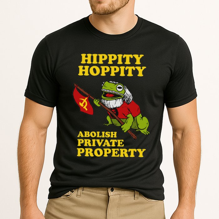 Hippity Hoppity Abolish Private Property Frog Meme Cooling Performance Crew T-Shirt
