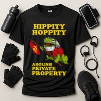 Hippity Hoppity Abolish Private Property Frog Meme Cooling Performance Crew T-Shirt
