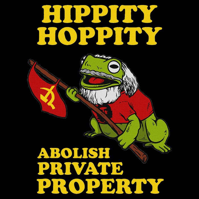 Hippity Hoppity Abolish Private Property Frog Meme Cooling Performance Crew T-Shirt