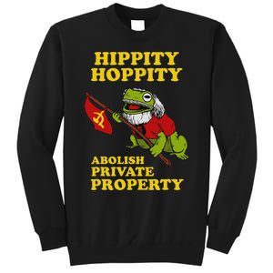 Hippity Hoppity Abolish Private Property Frog Meme Sweatshirt