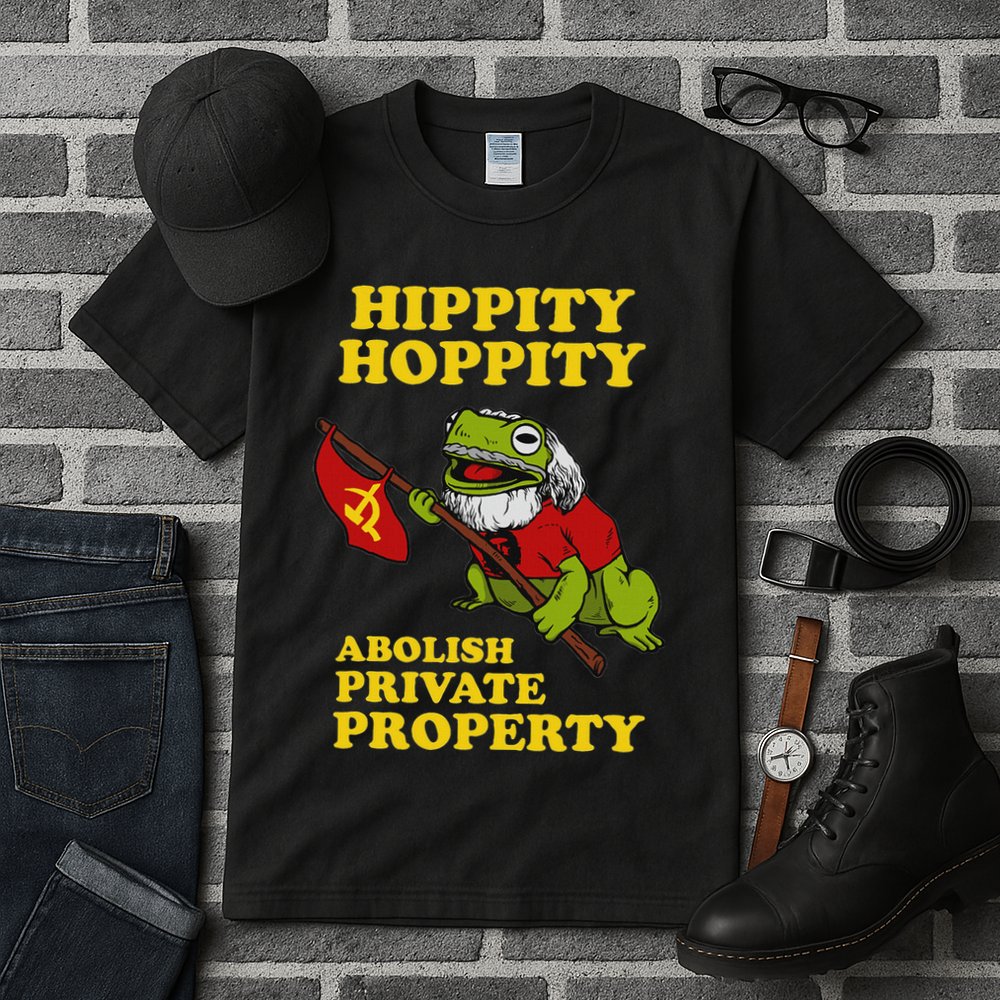 Hippity Hoppity Abolish Private Property Frog Meme Tall T-Shirt
