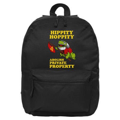 Hippity Hoppity Abolish Private Property Frog Meme 16 in Basic Backpack
