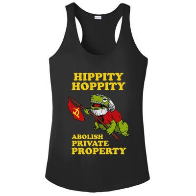 Hippity Hoppity Abolish Private Property Frog Meme Ladies PosiCharge Competitor Racerback Tank