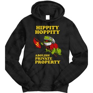 Hippity Hoppity Abolish Private Property Frog Meme Tie Dye Hoodie