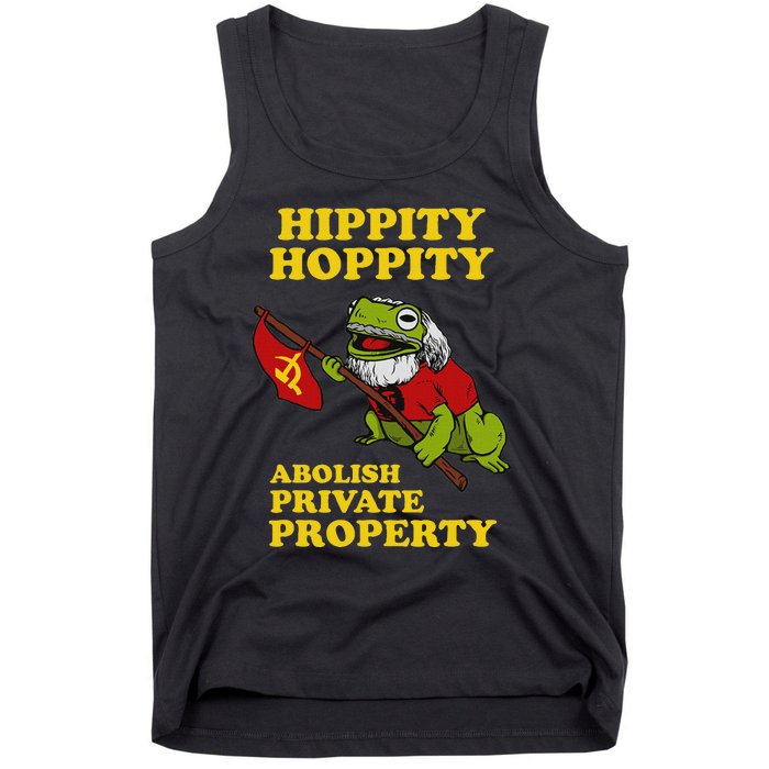 Hippity Hoppity Abolish Private Property Frog Meme Tank Top