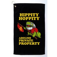 Hippity Hoppity Abolish Private Property Frog Meme Golf Towel
