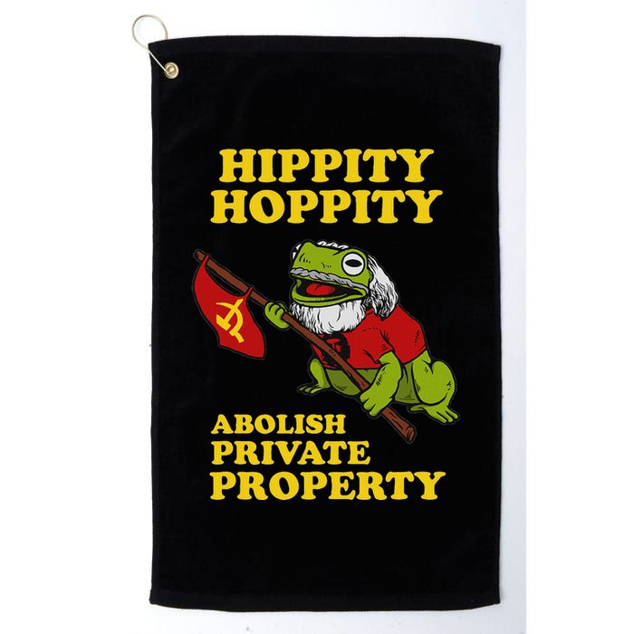Hippity Hoppity Abolish Private Property Frog Meme Golf Towel