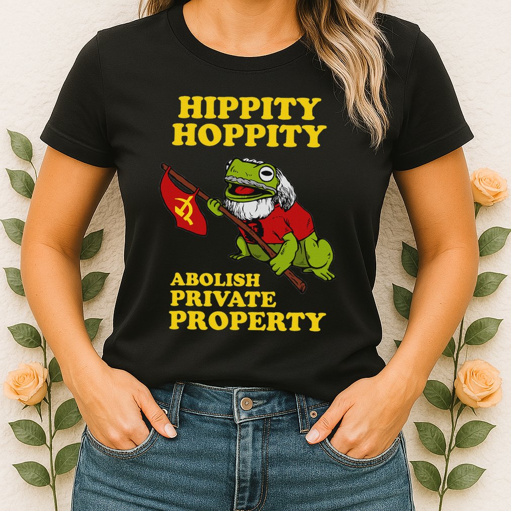 Hippity Hoppity Abolish Private Property Frog Meme Womens T-Shirt