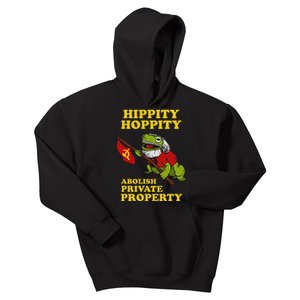 Hippity Hoppity Abolish Private Property Frog Meme Kids Hoodie