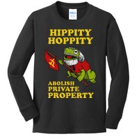 Hippity Hoppity Abolish Private Property Frog Meme Kids Long Sleeve Shirt