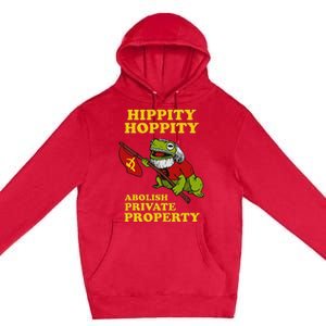 Hippity Hoppity Abolish Private Property Frog Meme Premium Pullover Hoodie