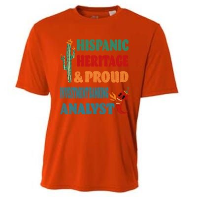 Hispanic Heritage And Proud Investt Banking Analyst Great Gift Cooling Performance Crew T-Shirt