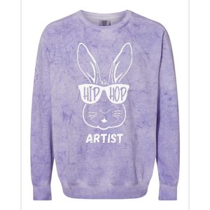 Hip Hop Artist Bunny Rabbit Graphic Funny Pun Easter Colorblast Crewneck Sweatshirt