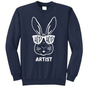 Hip Hop Artist Bunny Rabbit Graphic Funny Pun Easter Sweatshirt