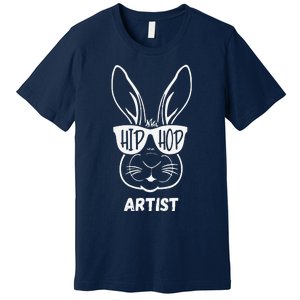 Hip Hop Artist Bunny Rabbit Graphic Funny Pun Easter Premium T-Shirt