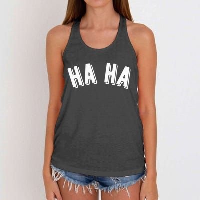 Haha Women's Knotted Racerback Tank